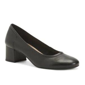 New ERAM Black Leather Pumps size EUR 39 US 9
